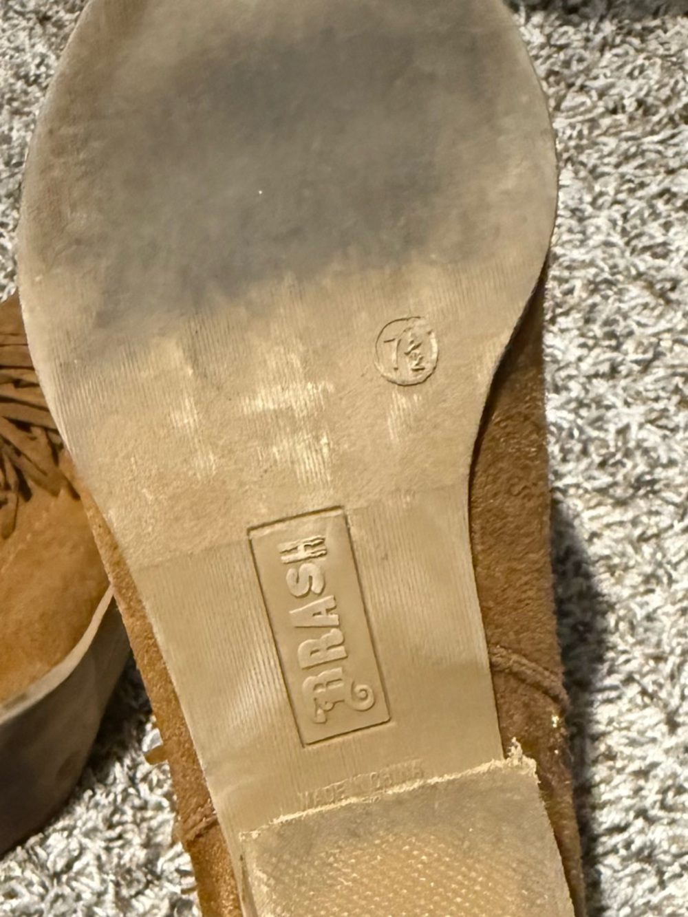 Brash Cognac Suede Fringe Ankle Booties - Picture 11 of 11